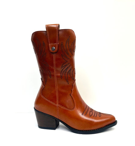 COWGIRL MID TABACCO LTH